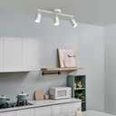 Globe Electric 64000092 21" 3-Light Track Lighting, Matte White, Pivoting Shades, Ceiling Lamp for Bedroom, Kitchen, Hallway, Bathroom, Den, Dining Room, Home Dcor