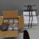 YHOSSEUN Espresso Cups 4 Oz, Porcelain Coffee Cups Set of 6 Espresso Cup with Saucers, Meatal Stand, and Stir Spoons, Brown Expresso Shots Cup