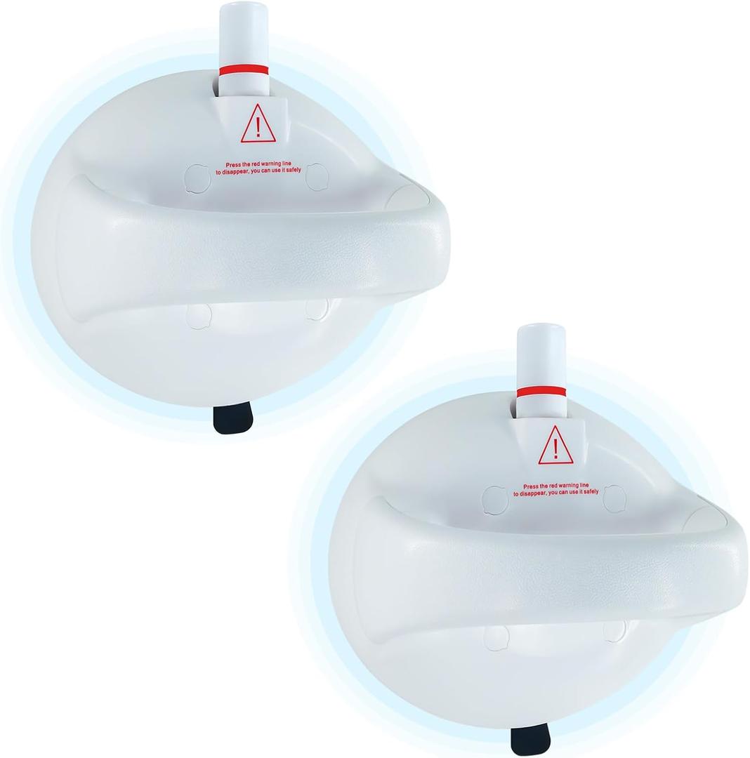 2 Pack Upgraded Suction Grab Bars for Showers and Bathtubs with Vacuum Suction Cup & Color Indicator,Tool Free Shower Handles for Elderly Suction,Shower Safety Grab Bars for Seniors