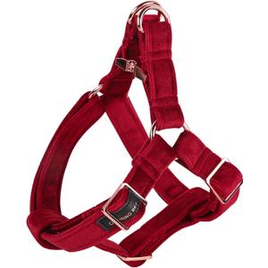 ARING PET Velvet Dog Halter Harness-Soft Heavy Duty Dog Halter Harness, Adjustable No Pull Red Velvet Dog Harness for Small Medium Large Dogs (Medium (Pack of 1))