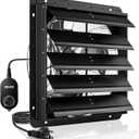 VEVOR 20 inch Shutter Exhaust Fan, Wall Mounted Attic Vent Fan with Variable Speed Controller, 3000 CFM, AC Motor, Heavy-duty Steel, Low Noise for Shed, Garage, Greenhouse Ventilation Cooling, Black