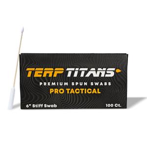 TerpTitans Pro Tactical Bamboo 6-inch Cotton Swabs, 2-Pack XL Barrel Tip For Max Absorption and Fine Point Tips For Tight Spaces TerpTitans Pro Tactical Bamboo 6-inch Cotton Swabs, 2-Pack XL Barrel Tip For Max Absorption and Fine Point Tips For Tight Spaces