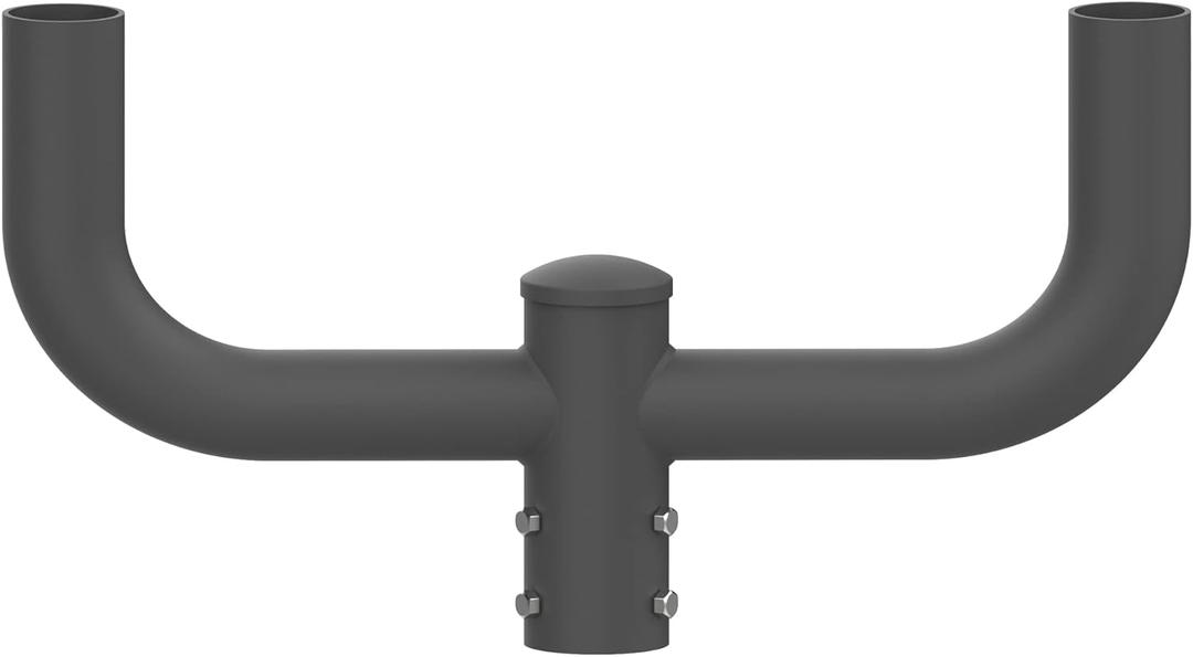 Double Bullhorn Bracket for 2 Lights, 180 Degree Mounting, 2-3/8" Slip Fitter, Steel, Dark Bronze, Pole Mount