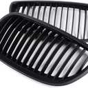 Compatible with 06-10 E92 2D Coupe 07-10 E93 Convertible 3-Series M3 E92 E93 Front Hood Kidney Grille Grill (LR, Matte Black)