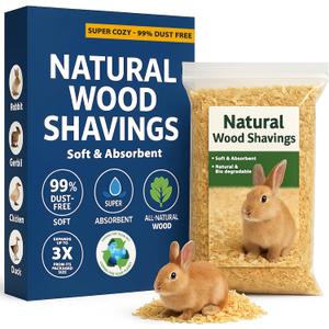 Greaton, Premium Natural Pine Bedding for Small Indoor and Outdoor Pets, Dust Free, Soft Shavings, Kiln Dried & Heat Treated, Beige, 12 lbs
