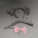 Princess Costume with Elephant Ears, Elephant Nose and and Pink Bow, For Small Girl, 5-6 Year 