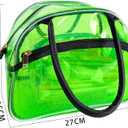 2 x TotePrint 1 Pcs Clear Pink Glitter Jelly Toiletry Bag Waterproof Travel Toiletry Bag with Zipper and Handle Cosmetic Bag