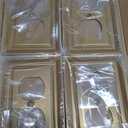 Metal Electrical Outlet Covers, Light Switch Cover Wall Plates, Mid Size Thicker Decorative Switch Plates,Receptacle Wall Plate of Modern Styles (Vintage Gold, 1 Gang Duplex 4 Pack)