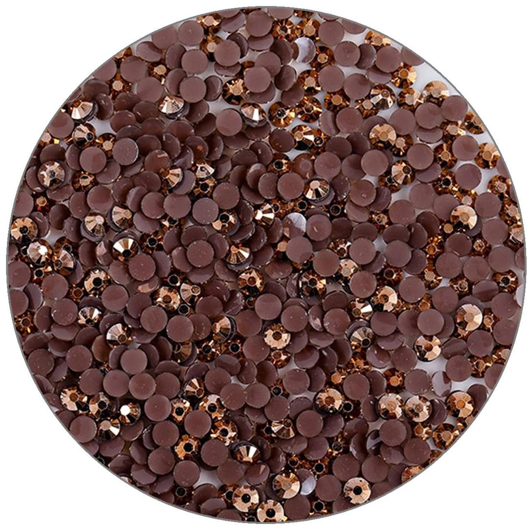 500 Pieces SS30 6mm Flatback Rhinestones Clear Glasses Round Gems AB Crystals for Nail Art DIY Crafts Clothes Glitter Stones Bronze