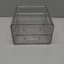 Clear Stackable Storage Drawers,Acrylic Makeup Drawer Organizer with 2 Drawers,Stackable Storage Bins for Skincare,Cosmetics,Beauty Supplies,for Vanity,Bathroom,Kitchen Countertop,Pantry Organization