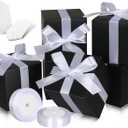 Black Gift Boxes 5x5x5, 30 Pack Paper Gift Boxes with Lids for Gift, Bridesmaid Proposal Box, Cupcake Boxes, Gift Box for Wedding, Birthday, Groomsmen Proposal, Gifts, Packaging, Present
