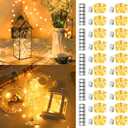 MUMUXI 20 Pack 7.2ft Fairy Lights Battery Operated String Lights, Mini LED Battery Powered Twinkle LEDs, Waterproof Copper Wire Firefly Lights for Mason Jars, Warm White