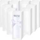 PerKoop 36 Pcs Tumbler Gift Box with Ribbon for 12oz 16oz 20oz 30oz Clear Wine Glass Sublimation Tumbler Heat Press Blanks Bottle Christmas Wrapping Packaging(White)