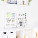 WALMANN Metal Tabletop Pegboard Display Standing Pegboards for Craft Shows, 12" x 16" Countertop Peg Board with Hooks for Jewelry & Accessories (Cream-White Pegboard with Hooks)