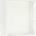 PATIKIL 7x7 Shadow Box Frame, White Acrylic Wooden Dried Flower Display Stand Floating Photo Frame for Flowers Ticket Crafts and Photos