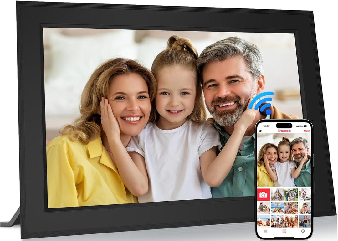 Frameo 10.1 Inch Digital Picture Frames Smart WiFi Digital Photo Frame with 1280x800 IPS Touch Screen HD, 32GB Memory, Auto-Rotate, Wall Mountable, Share Moments Instantly via Frameo App from Anywhere