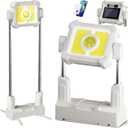 Solar Rechargeable LED Work Light with Stand, 10000 Lumen Tripod Work Light with Hook, 5 Modes Solar USB Charging Waterproof Emergency Light for Garage Camping Outdoor