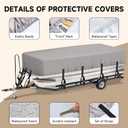 NEVERLAND Pontoon Boat Cover Waterproof Heavy Duty Trailerable Boat Cover Marine Grade Polyester Canvas Cover Fits Pontoon/Deck Boats (Boat Length 17-20ft, Beam Width up to 102", Gray)