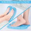 BESKAR Larger Foot Scrubber Mat with Non-Slip Suction Cups- Cleans, Smooths, Exfoliates & Massages Without Bending, Circulation & Soothes Tired Feet, Great for Shower or Bathtub
