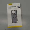 2 x Lamicall Magnetic Case for iPhone 15 Pro Max, for Magsafe - [Diamond Textured Anti-Slip Edge] [Military Grade Shockproof Protection] Translucent Hard Slim Magnet Protective Cover (Black)