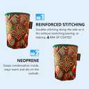 Neoprene Insulated Cup Sleeve for Iced Coffee, Hot & Cold Beverages  Reusable, Washable Drink Holder Cup Sleeve  Anti-Slip, Eco-Friendly, Multi-Color Design (PYRAMID, LARGE)