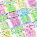 Valentines Day Cards for Kids School, 24 Pcs Tic-Tac-Toe Keychains with Valentines' Cards, Valentines Day Exchange Gifts for Kids, Ideal Classroom Prize & Party Favors Supply