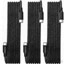 USB C Cable,3 Pack 10FT USB C to USB C 60W Fast Charging Cable, Nylon Braided Type C Charger Cable for iPhone 17/16/15/iPad MacBook Galaxy Support Car Play and More-Black White