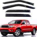 KPY Rain Guards Fit for 2005-2015 Toyota Tacoma Access Cab, Out-Channel Window Visors Vent Wind Deflectors 4PC, Truck Accessories for 05-15 Tacoma (Extended Cab Only)