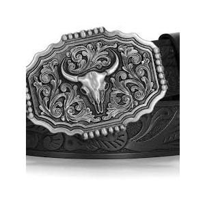 Cowboy Belts for Women Men 2 Western Leather Belts Strap & 1 Buckle Cowboy Cowgirl Country Belt for Jeans Gift