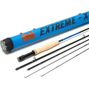 Maxcatch Extreme-X Fly Fishing Rod with Extra Tip Section, Fast Action, Carrying Tube Included (5wt 9')