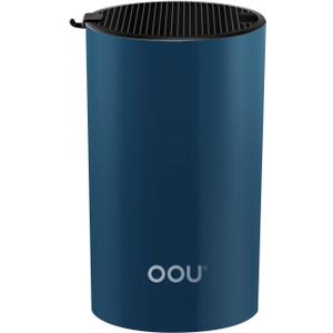 OOU Universal Knife Block Holder - Round Kitchen Knife Storage Unique Slot Design to Protect Blades, Space Saver Knife Organizer Detachable for Easy Cleaning, Blue