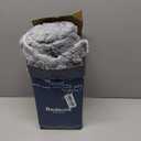 Bedsure Gentlesoft Sherpa Fleece Throw Blanket for Couch - Fluffy & Cozy Cable Jacquard Tufted Throw for Women Gift, Thick and Warm Christmas Blanket for Winter, Grey, 50x60 Inches