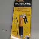 Grease Gun with Quick Release Coupler, 8000 PSI Heavy Duty Professional Pistol Grip Grease Gun Kit 14 OZ Capacity with Coupler, Double Injector Needles, 90 Adapter