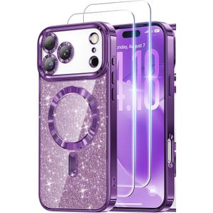 Meifigno Designed for iPhone 17 Pro Max Case 6.9", Compatible with MagSafe, Surround Raised Lens Protection for 17 ProMax Case, Deep Purple