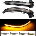 Dynamic LED Turn Signal Side Mirror Lights Indicator Blinker For Audi A4 A5 B9 S4 S5 RS5 2017 2018 2019 (Yellow)