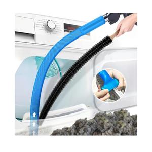 2 Pieces Dryer Vent Cleaner Kit Compatible with Most Vacuum Cleaner, Dryer Lint Brush and Vacuum Hose Attachment with Universal Connector, Quickly Lint Remover