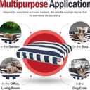 Majestic Pet Stripes Rectangle Large Dog Bed Washable – Non Slip Comfy Pet Bed – Dog Crate Bed with Removable Washable Cover – Dog Kennel Bed for Sleeping, Polyester Fiber, X-Large, Navy Blue