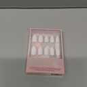 Glamnetic Press On Nails - Angel | Opaque White Short Almond Fake Nails, Salon Quality | 12 Sizes - 24 Nail Kit