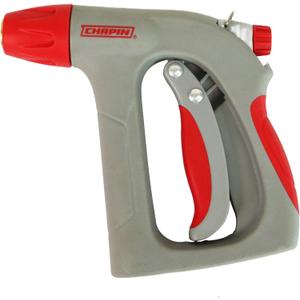 Chapin 4695: Industrial High Temp, High Pressure Front Grip Spray Nozzle with Threaded Connection, Rated Up to 160F and 125 PSI, Red/Black