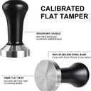 58mm Espresso Tamper, SANTOW Barista Coffee Tamper with Flat Stainless Steel Base  Professional Espresso Hand Tamper