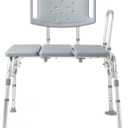 Medline Bariactric Tub Transfer Bench with Anti-Slip Suction Feet, Lightweight for Easy Movement, for Use as a Shower Bench or Bath Seat - 500lb Weight Capacity