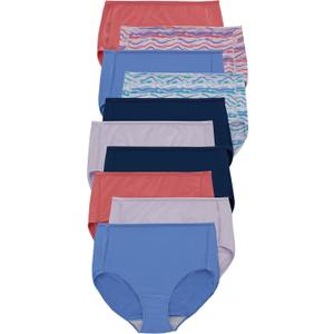 Hanes womens Microfiber Panties Pack, Moisture-wicking Stretch Underwear, 10-pack (Size 6)