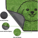 Qeils Washable Pee Pads for Dogs, 2 Pack Super Absorbent Reusable Puppy Pads with Green Long Wool for Potty Training, Floor, Couch, Bed, and Crate,18"x 24"