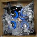 2 Inch Caster Wheels, Locking Casters Set of 8 Heavy Duty 1200Lbs, Safety Swivel Casters with Brake, No Noise Top Plate Castors for Furniture, Carts and Workbench