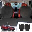 Rongtaod Back Seat Cover Protector Compatible with 2020-2025 2026 Ford Explorer 6 Seats Back Seat Cover Kick Mat Trunk Mat Cargo Mat Cargo Liner 2024 Explorer Accessories (The 2nd Row,Backrest Mats)