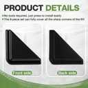 BBTO 8 Pcs RV Slide Out Corner Guards, Heavy Duty Rubber Corner Protectors for RV Slide-Outs, Safe, Durable and Easy Tool-Free Installation, Black