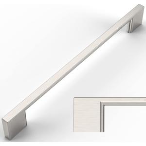Amerdeco 10 Pack Brushed Satin Nickel Cabinet Pulls 7.5 Inch(192MM) Hole Centers Kitchen Cabinet Handles Cabinet Hardware Kitchen Handles for Cabinets Cupboard Handles Drawer Pulls ZH0060