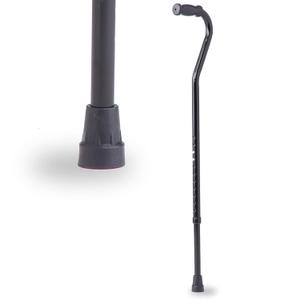Medline Tall Steel Bariatric Heavy Duty Offset Handle Cane, Adjusts 3748", 500 lbs. Capacity, for Men & Women with Foot & Leg Injuries, Walking Cane & Stick for Adults and Elderly, Black