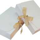 SULALIN White Gift Boxes With Lids & Ribbons For Presents,Sturdy 20Pack 8.2x5.9x1.9 in Cardboard Gift Boxes For Bridesmaid Proposals, Groomsmen, White Boxes For Gifts,Party Favors