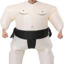 Inflatable Sumo Wrestling Suits, Sumo Costume Adult, Blow up Costume, Inflatable Halloween Costumes for Men/Women Black, L